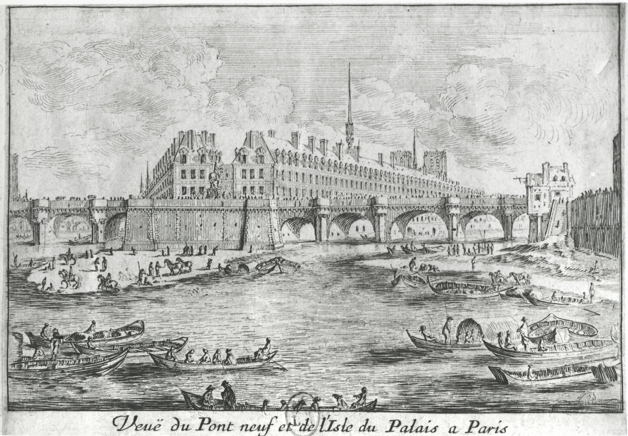 View of the Pont Neuf and the Isle du Palais, Paris   by Israël Silvestre the Younger