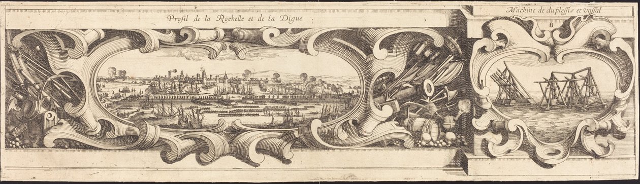La Rochelle Kuşatması [levha 16/16; set, 1952.8.97-112] içerir by Israel Henriet or Abraham Bosse after Jacques Callot