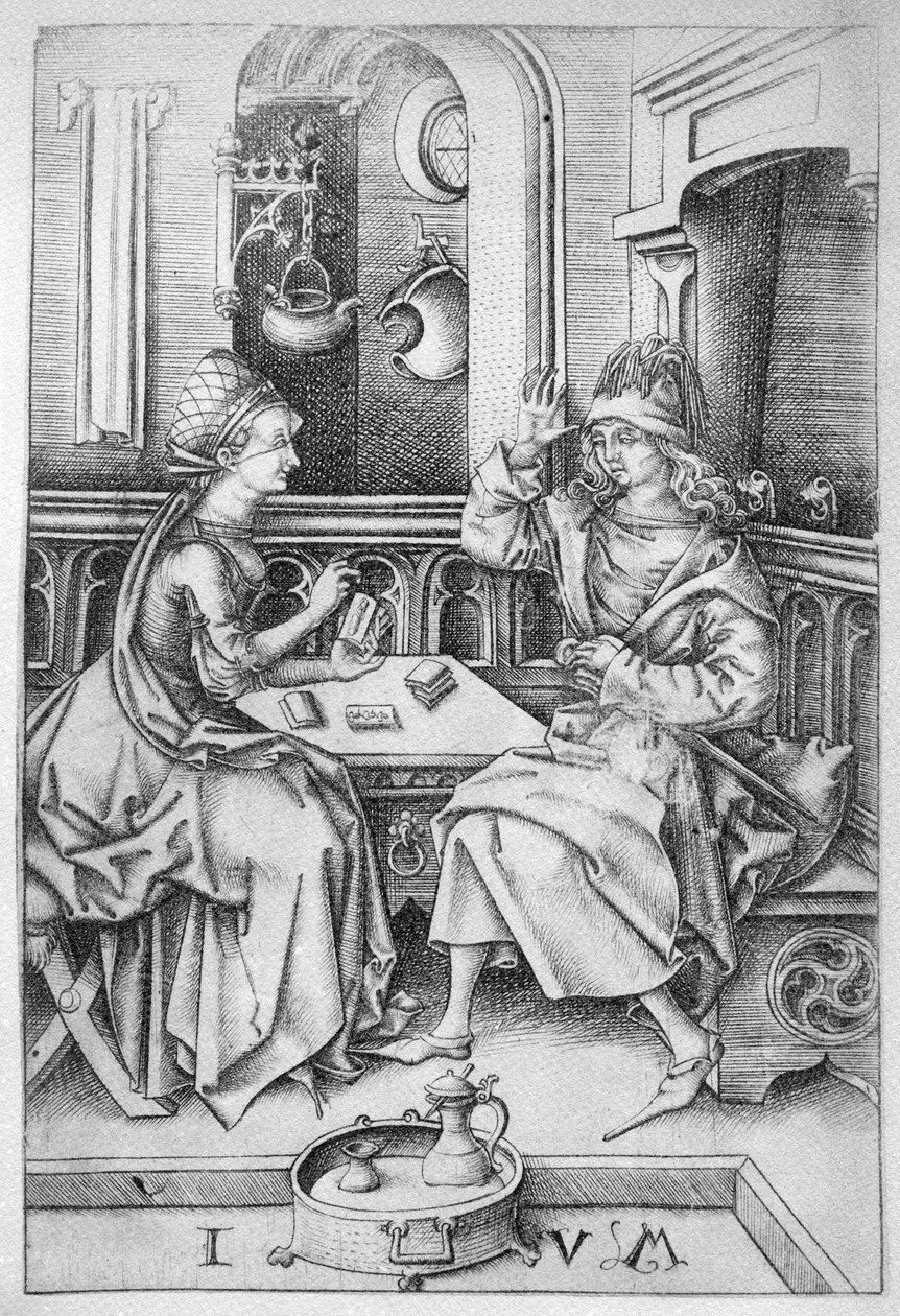 Çift iskambil kağıtları c.1500 by Israhel van Meckenem the younger