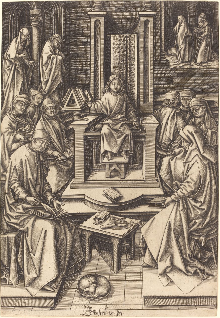 Doktorlar Arasında İsa, c. 14901500. by Israhel van Meckenem