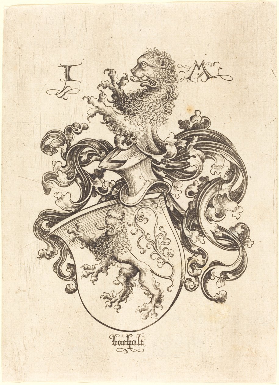 Aslanlı Arması, c. 14801490. by Israhel van Meckenem