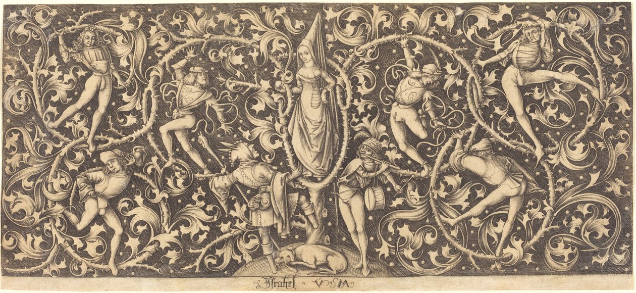 Morris Dansçıları ile Süsleme, c. 14901500. by Israhel van Meckenem
