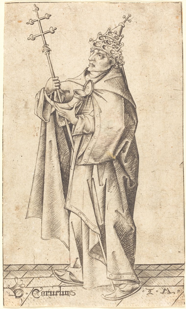 Aziz Kornelius, c. 1470. by Israhel van Meckenem