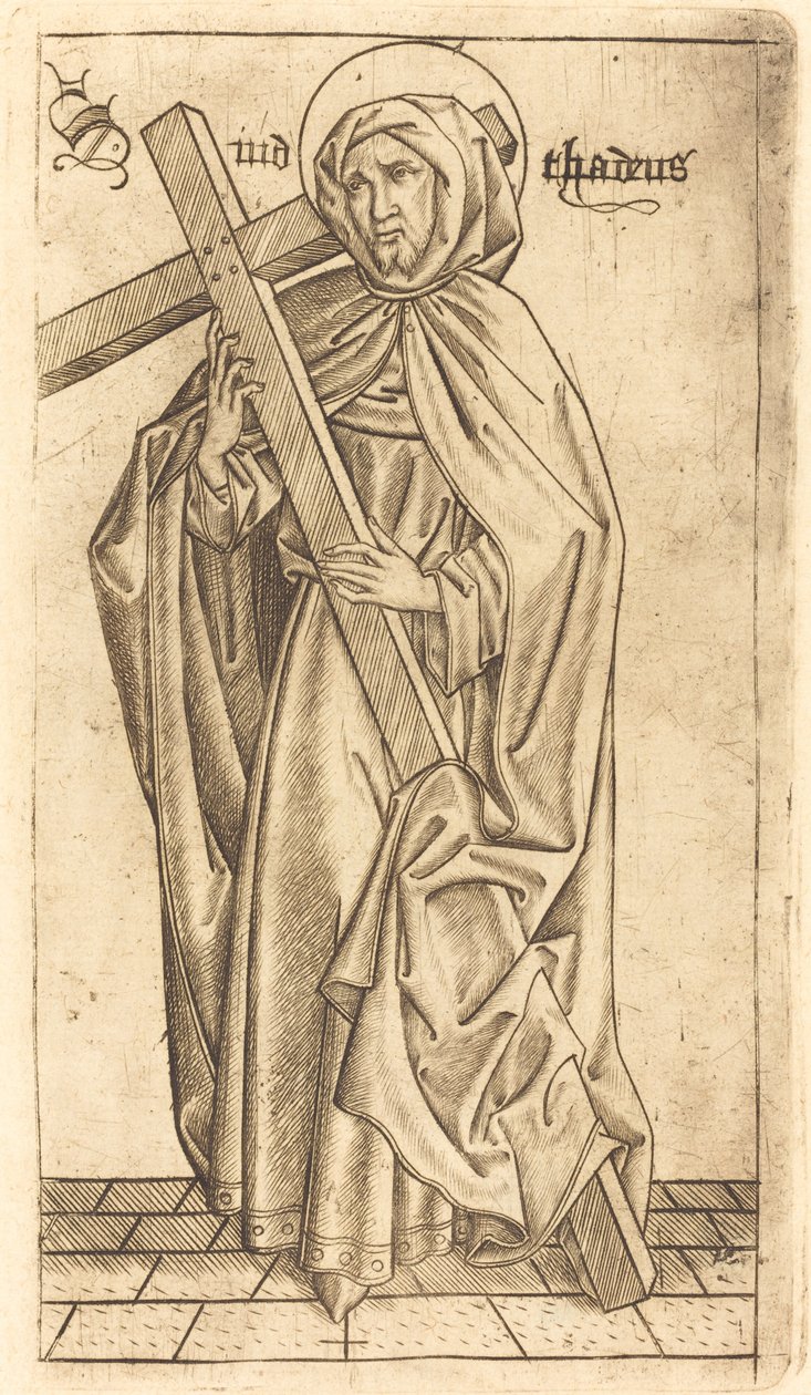 Aziz Judas Thaddeus veya Aziz Simon, c. 14701480. by Israhel van Meckenem