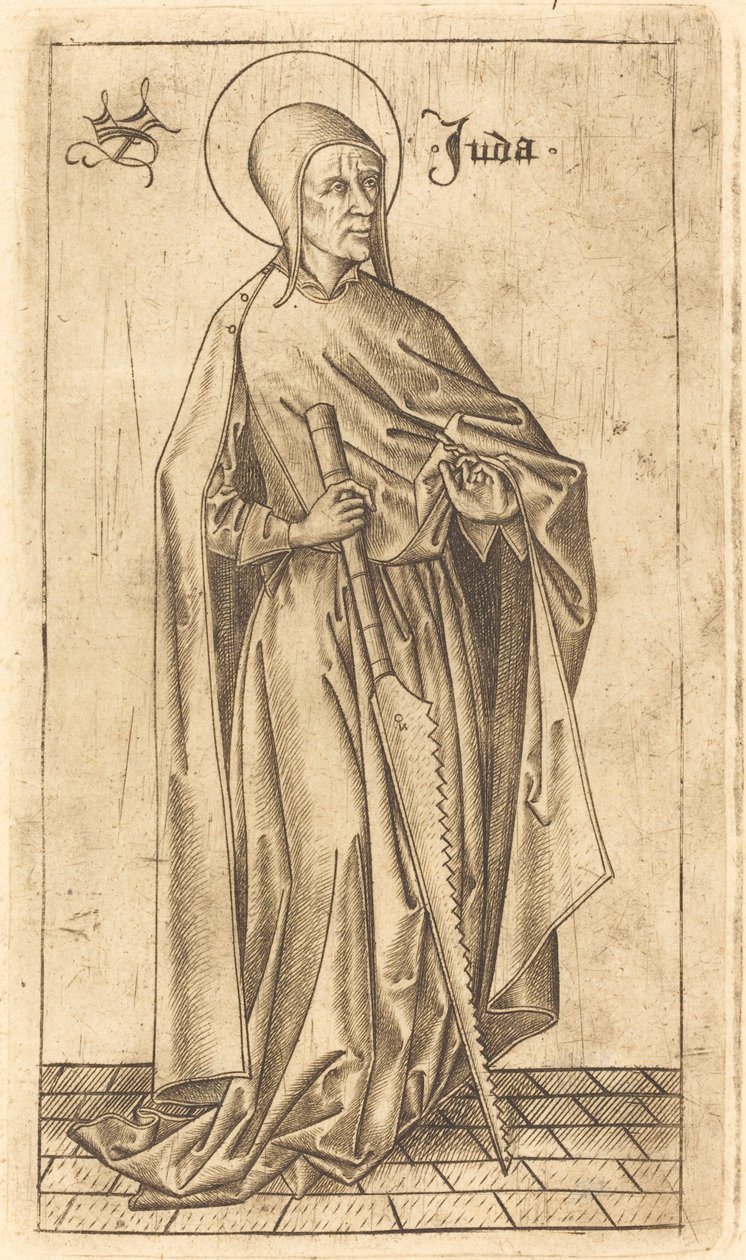 Aziz Simon Zelotes veya Aziz Judas Thaddeus, c. 14701480. by Israhel van Meckenem