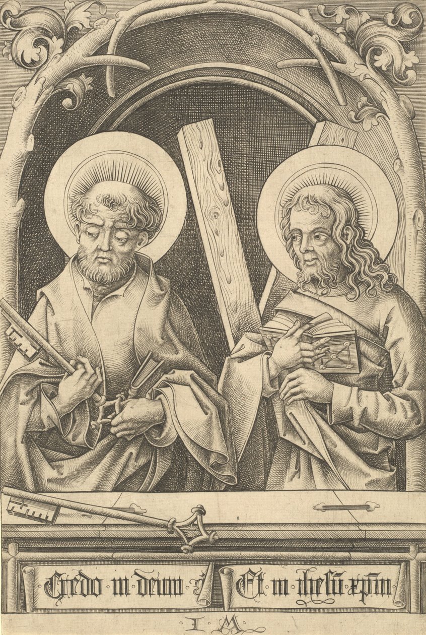 Aziz Peter ve Andrew, c. 1480485. by Israhel van Meckenem