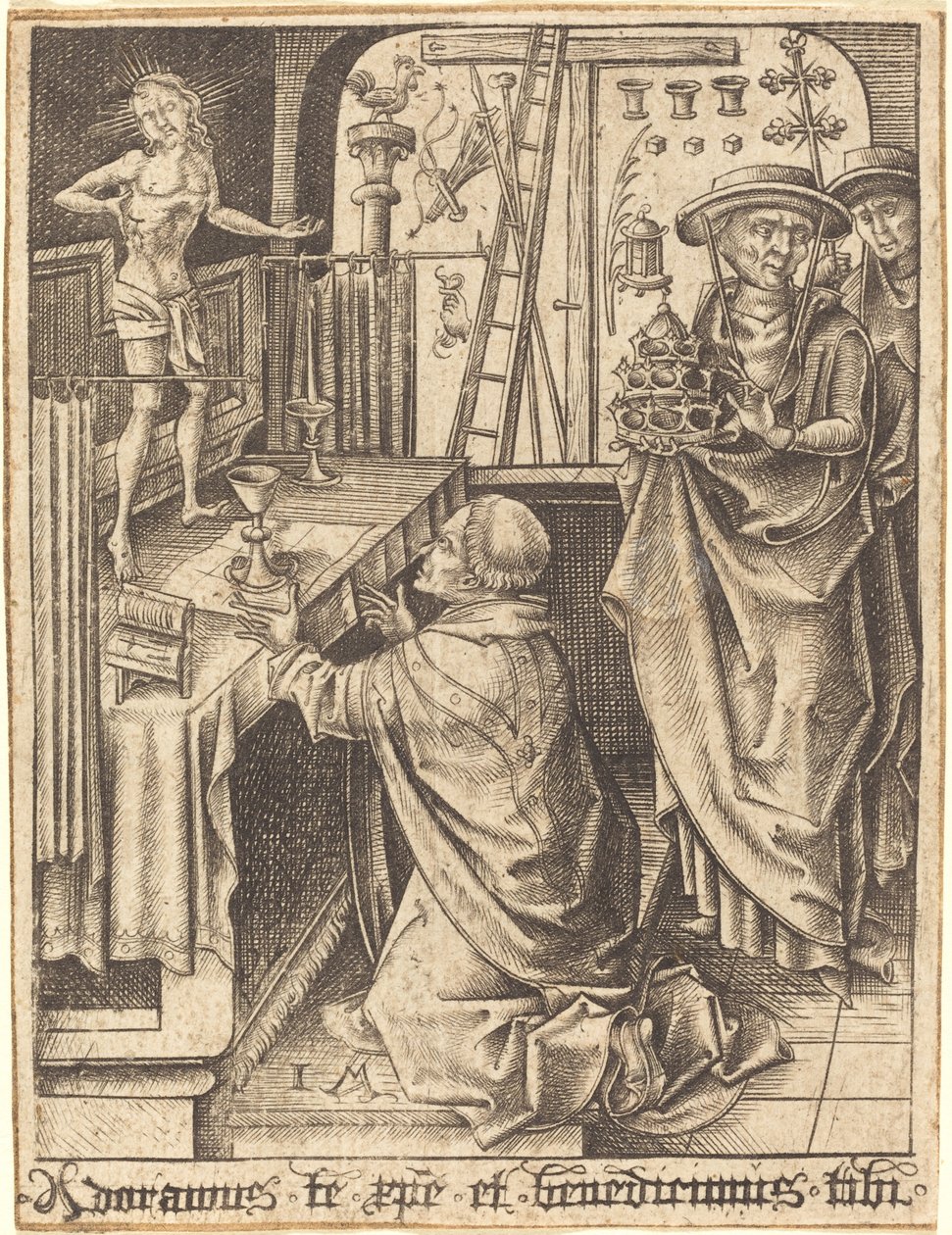 Aziz Gregory Kütlesi, c. 14801490. by Israhel van Meckenem
