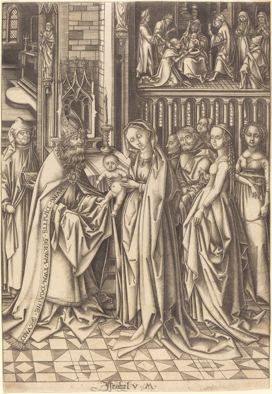 Tapınakta Sunum, c. 14901500. by Israhel van Meckenem