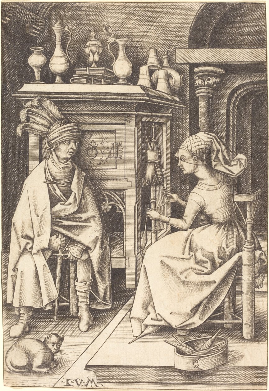 Spinner Ziyareti, c. 14951503. by Israhel van Meckenem
