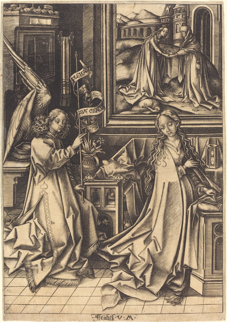 Duyuru by Israhel van Meckenem after Hans Holbein the Elder