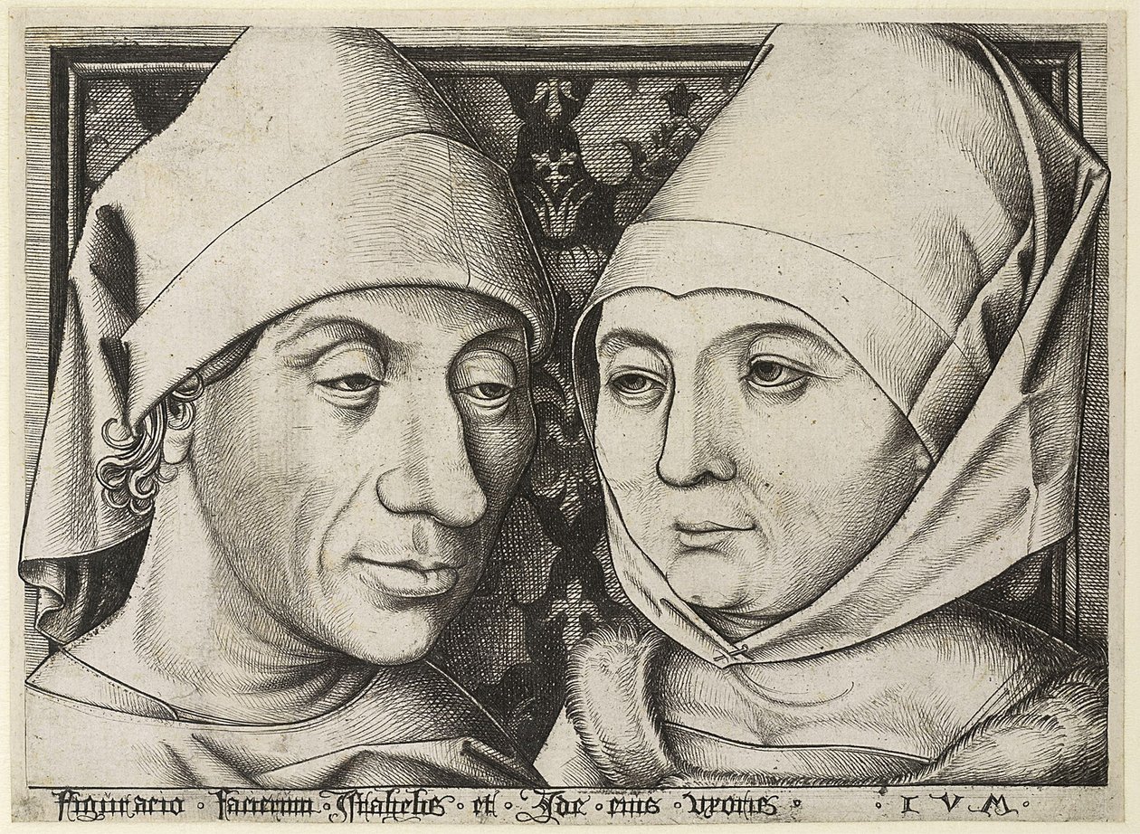 Eşi Ida ile Otoportre, c. 1490 by Israhel van Meckenem the younger