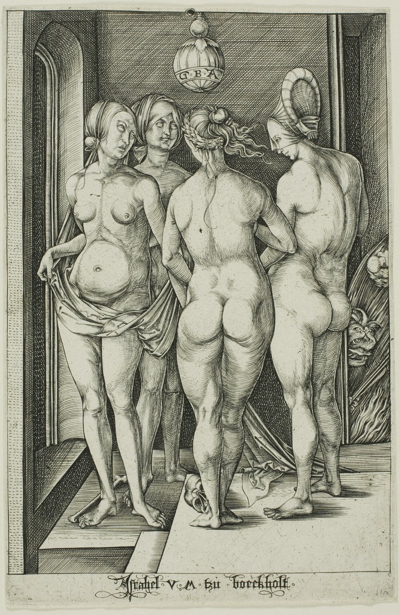 Dört Cadı by Israhel van Meckenem the younger