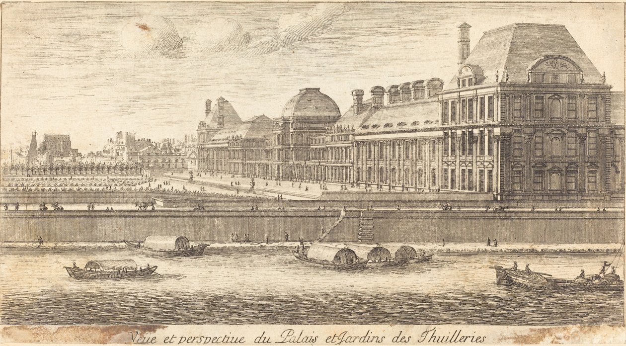 Veue ve Perspektif du Palais ve Jardins des Tuileries by Israël Silvestre