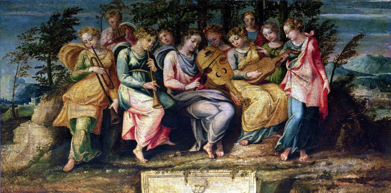 Apollon ve İlham Perileri, 1600 by Italian School