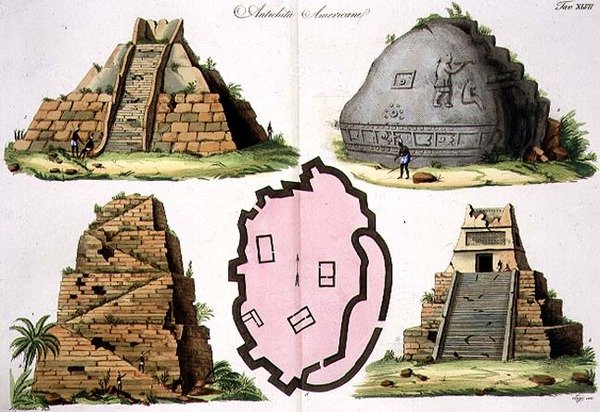 Orta Amerika Eski Eserleri, Uluslar Tarihinden 47 numaralı levha (aquatint) (ayrıntılar için 94495-96