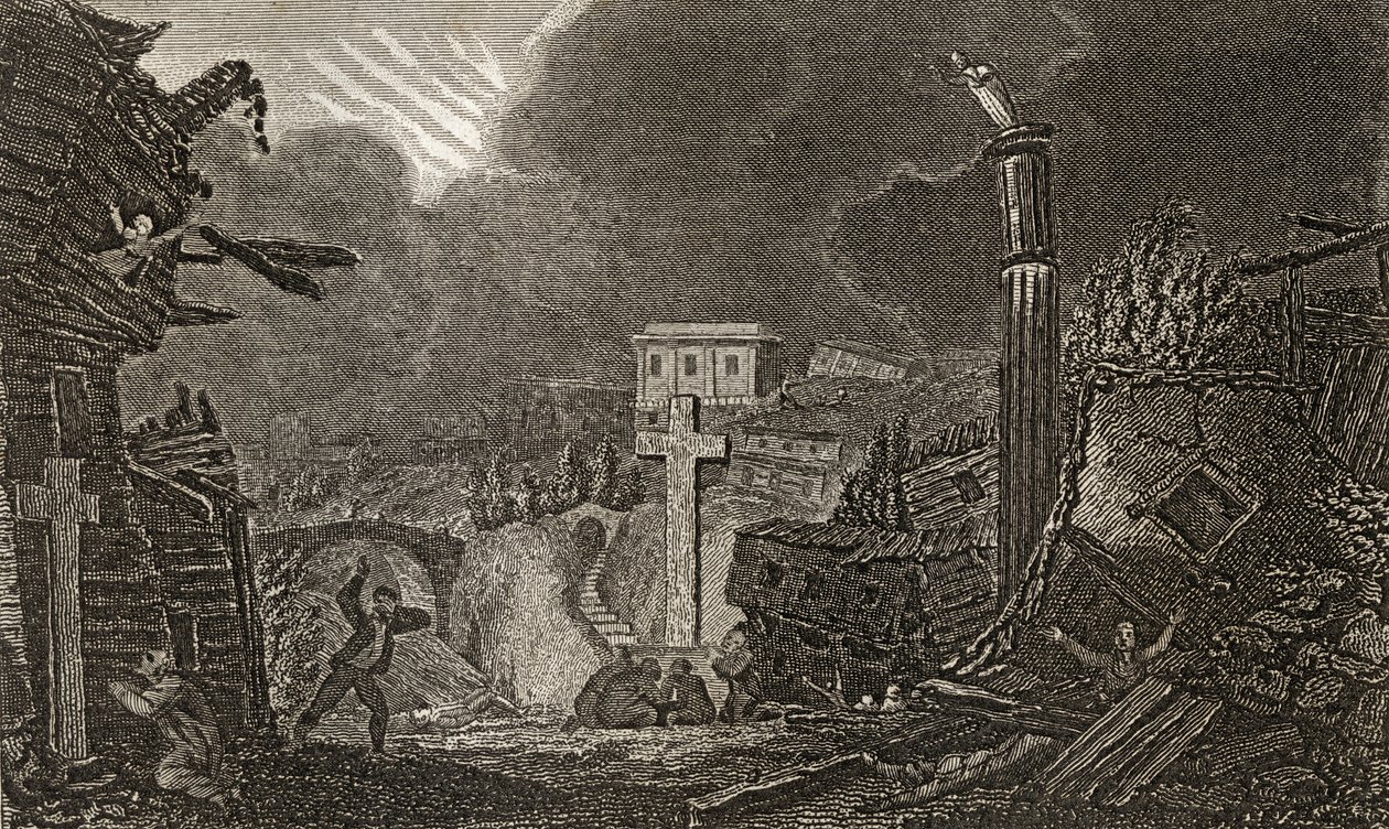 1783 yılında Messina depreminin başlaması by Italian School