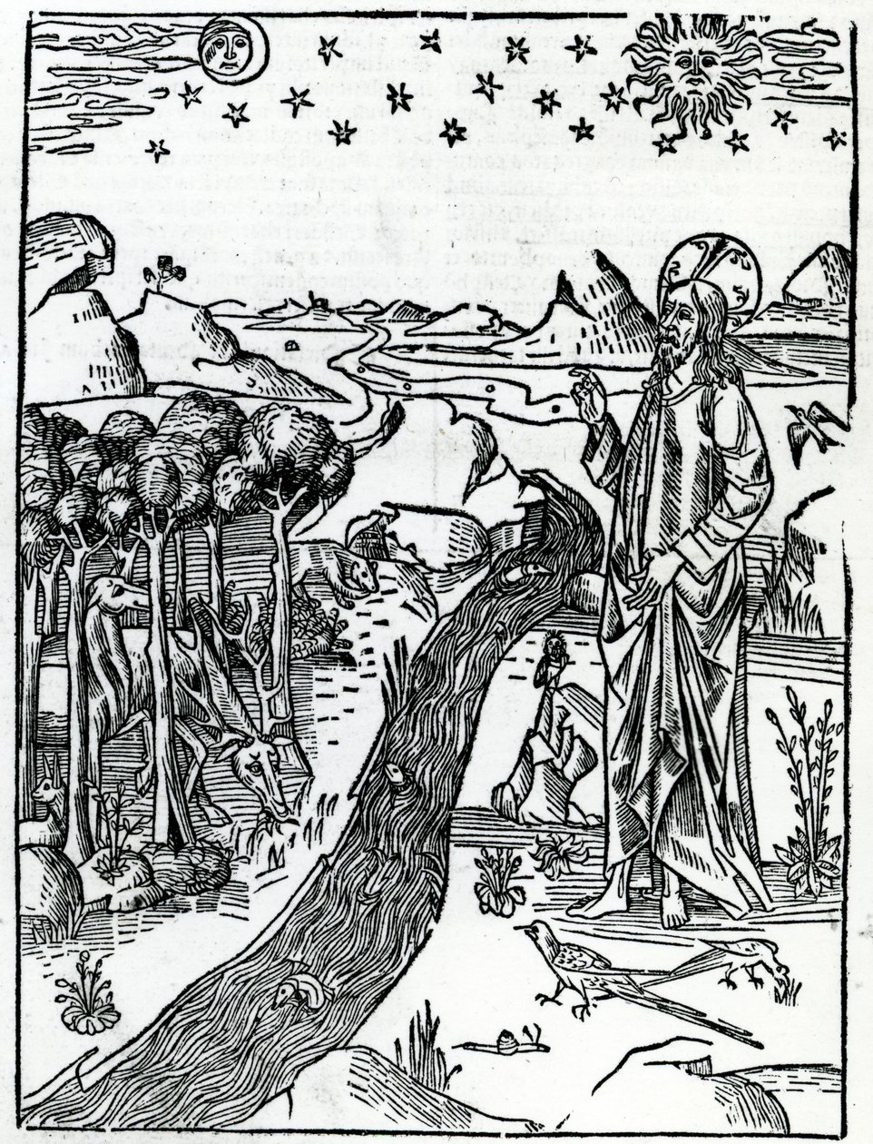 Yaratılış, Lugduni İncilinden Yaratılış kitabının ilk sayfası, 1538 by Italian School