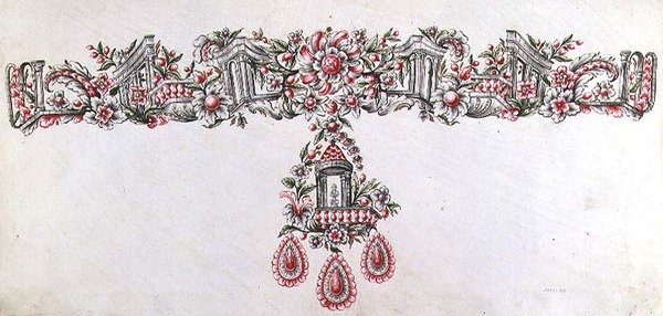 Bir kömür ocağı için tasarım (çizim) by Italian School