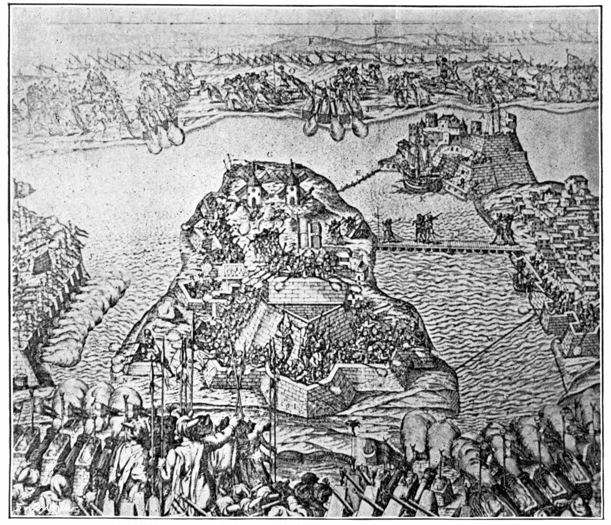 1565 yılında Malta Kuşatması Haritası by Italian School