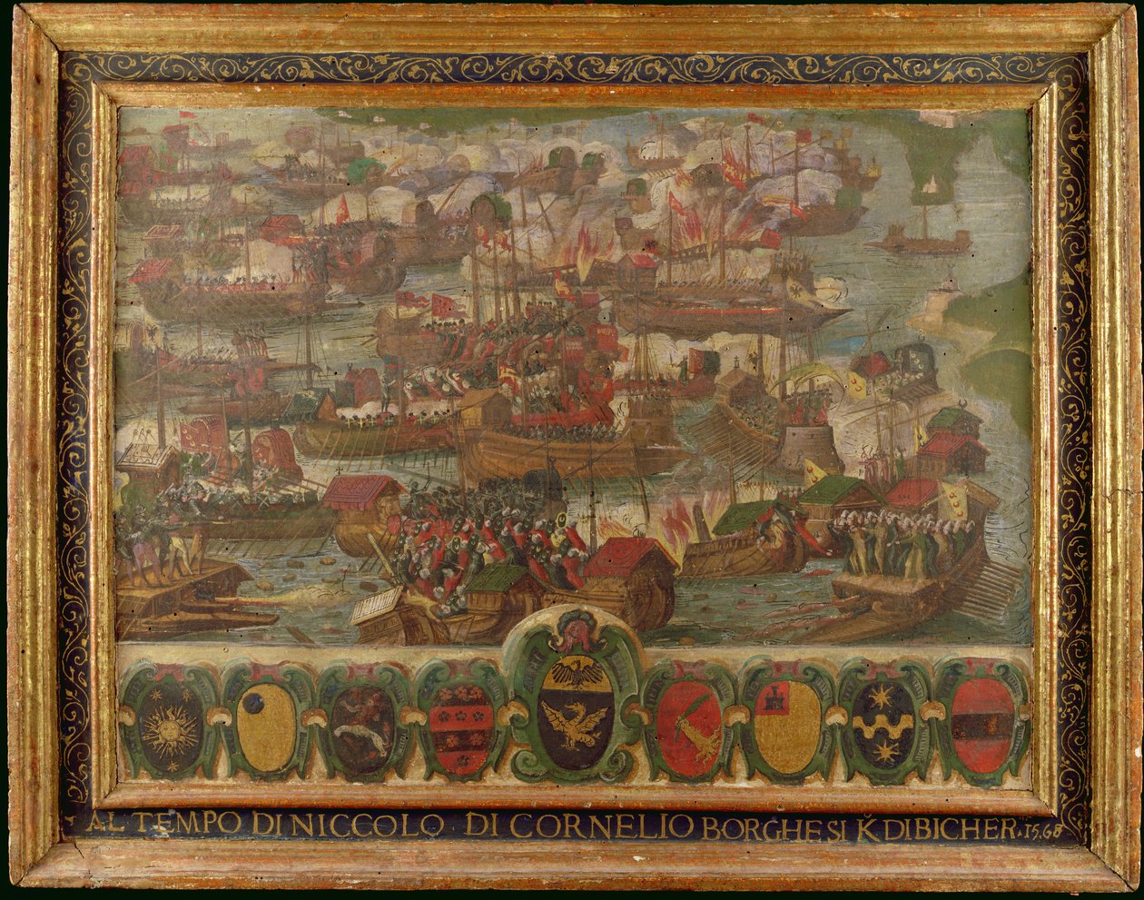 İnebahtı Deniz Savaşı, 1571 by Italian School