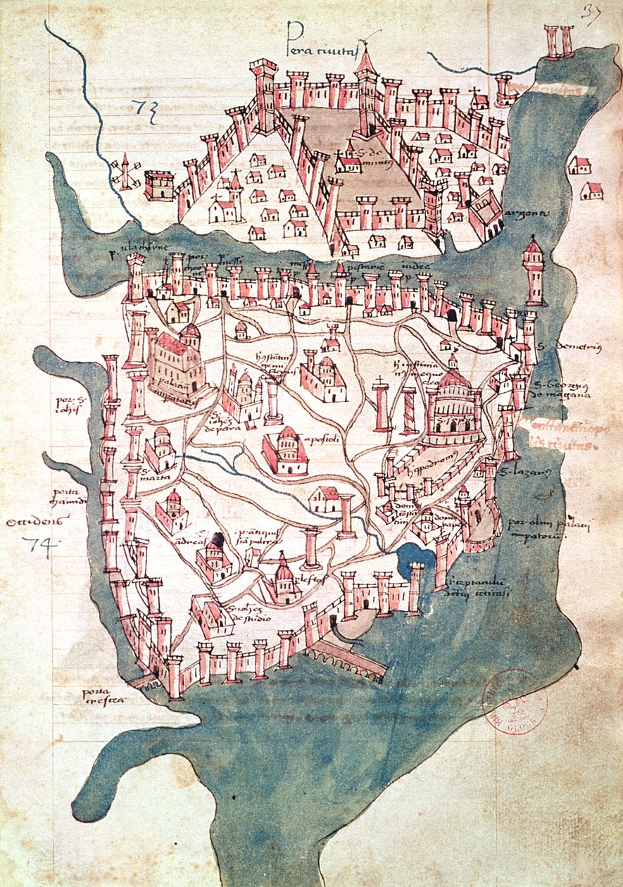 Konstantinopolis Planı by Italian School