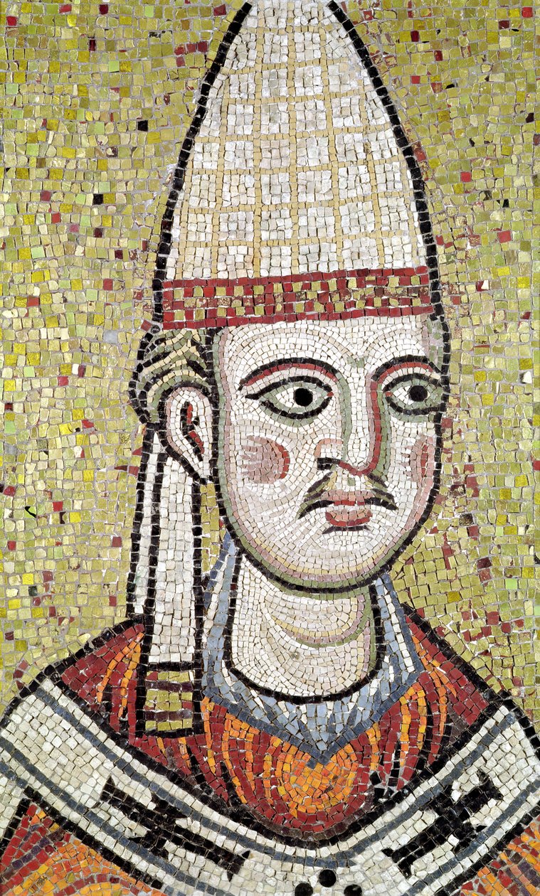 Papa III. Masum (1160-1216) (mozaik) by Italian School
