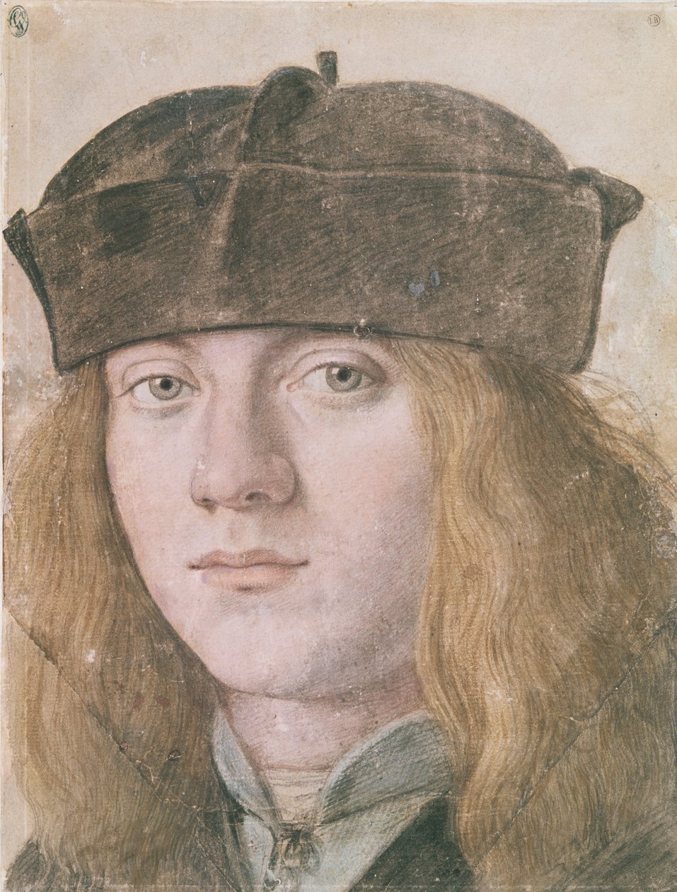 Portrait of a Young Man (pencil und wc on paper) by Italian School