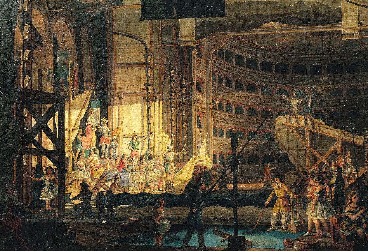 Tiyatroda Sahne Hazırlamak by Italian School