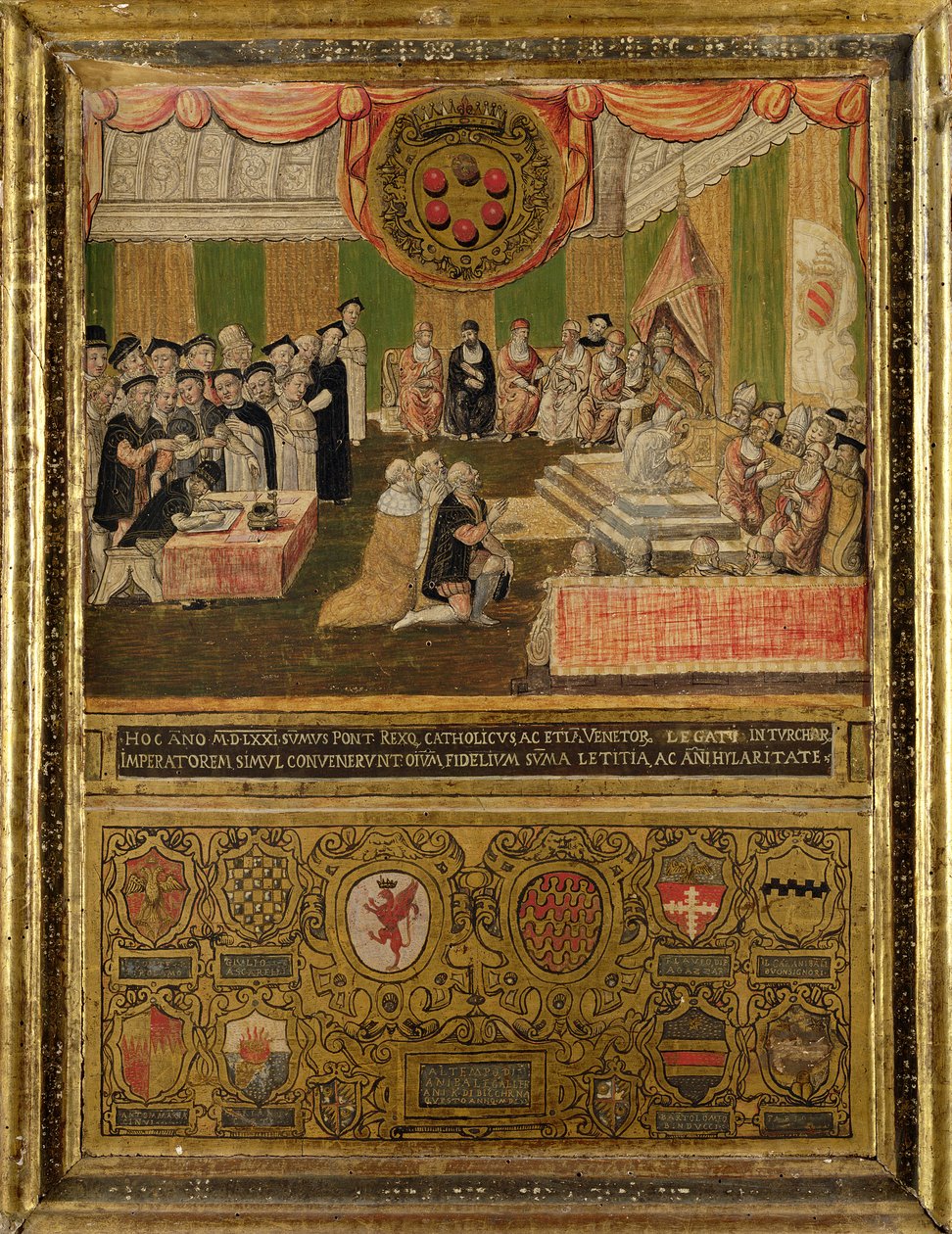 Birliğin Türklere Karşı Onaylanması, 1570-71 by Italian School