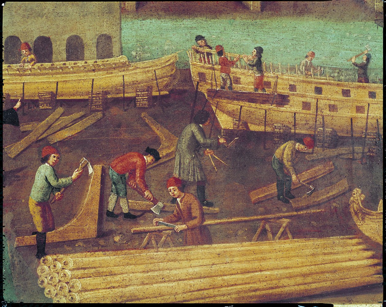 Marangoni gemi yapımcıları Ailesi için imza, Venedik, 1517 by Italian School