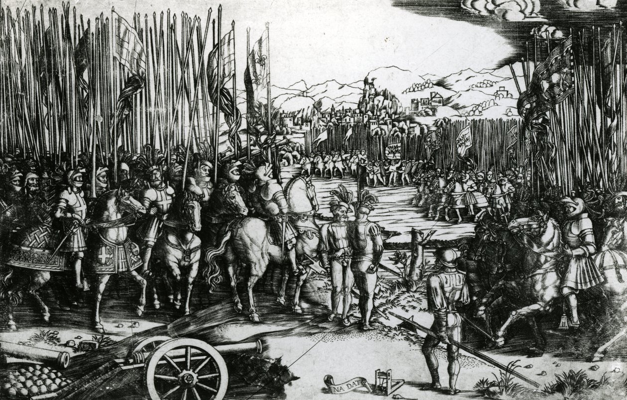 Ravenna Savaşı by Italian School
