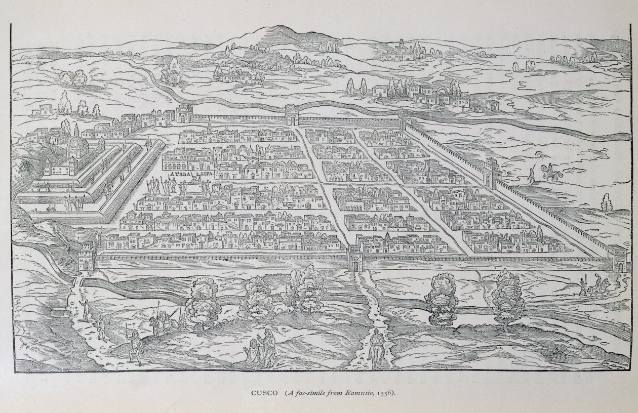 View of Cusco, from Ramusio, pub. 1556  by Italian School