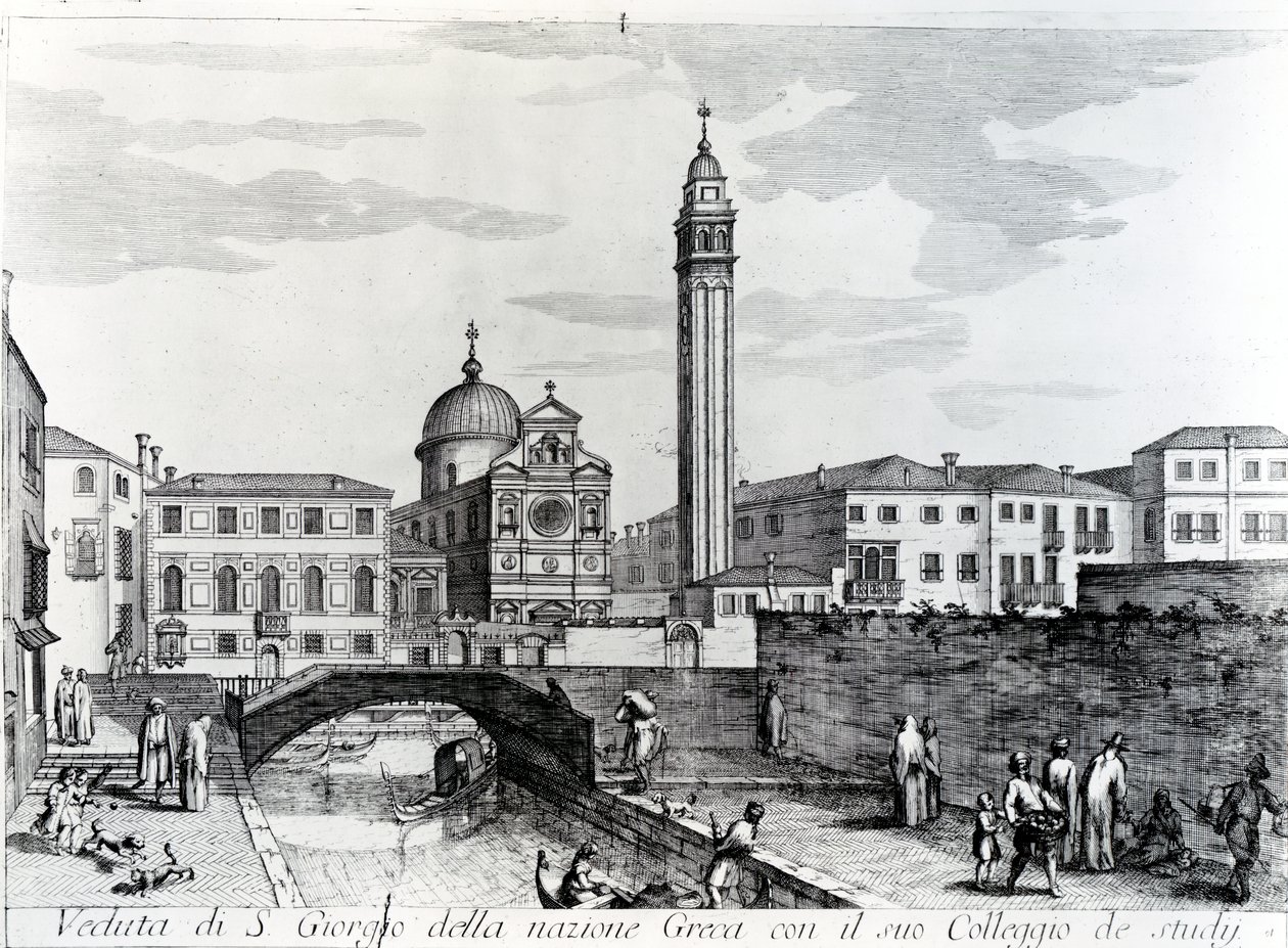 View of San Giorgio dei Greci and the Flanginian School, Venice  by Italian School