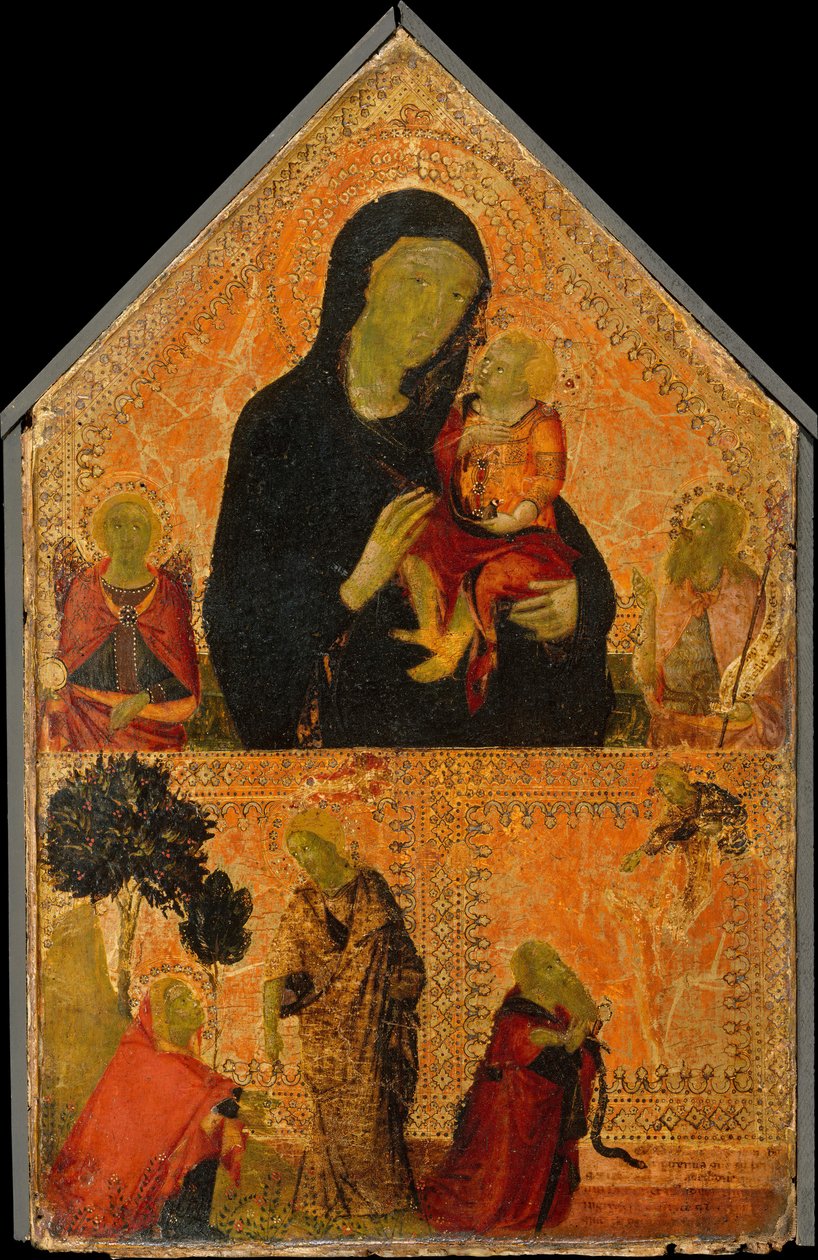Aziz Michael ve Vaftizci Yahya ile Madonna ve Çocuk, Noli Me Tangere... by Italian