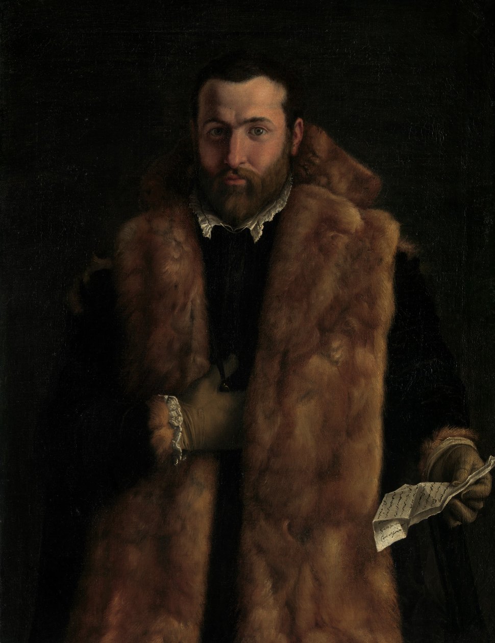 Kürklü Mantolu Bir Adamın Portresi, yakl. 1540. by Italian