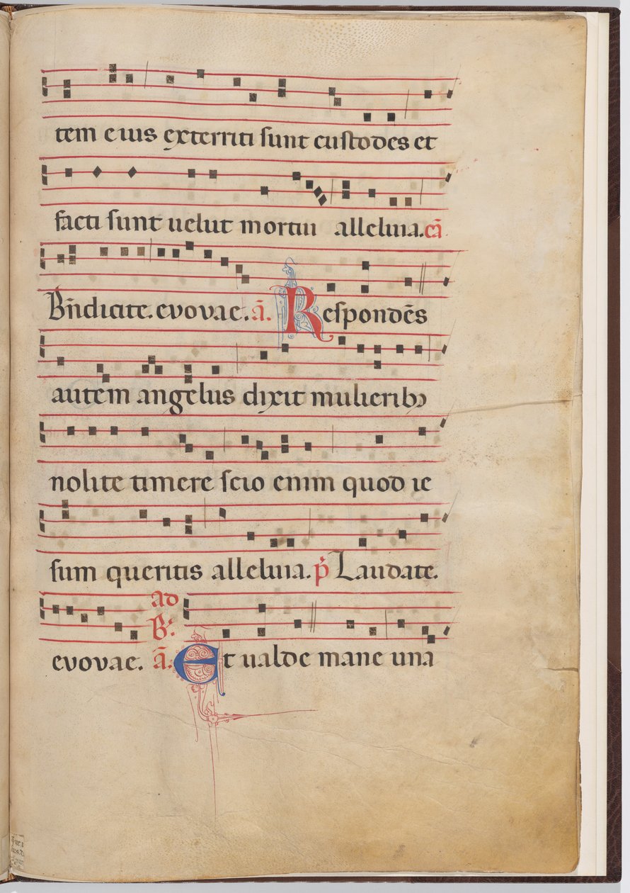 Antifonal bir parçadan yaprak 4 by Italian 13th Century