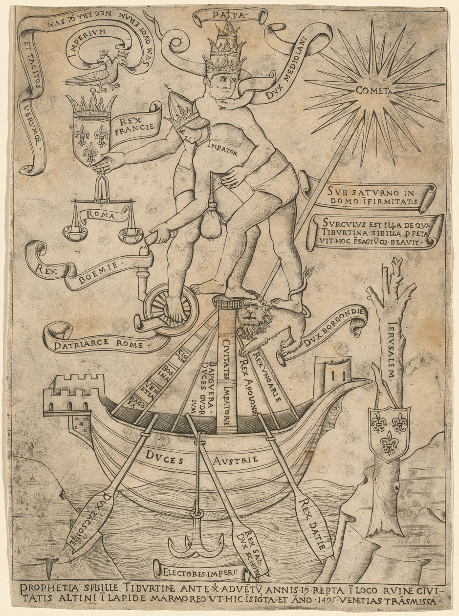 İmparator ve Papa Alegorisi by Italian 15th Century