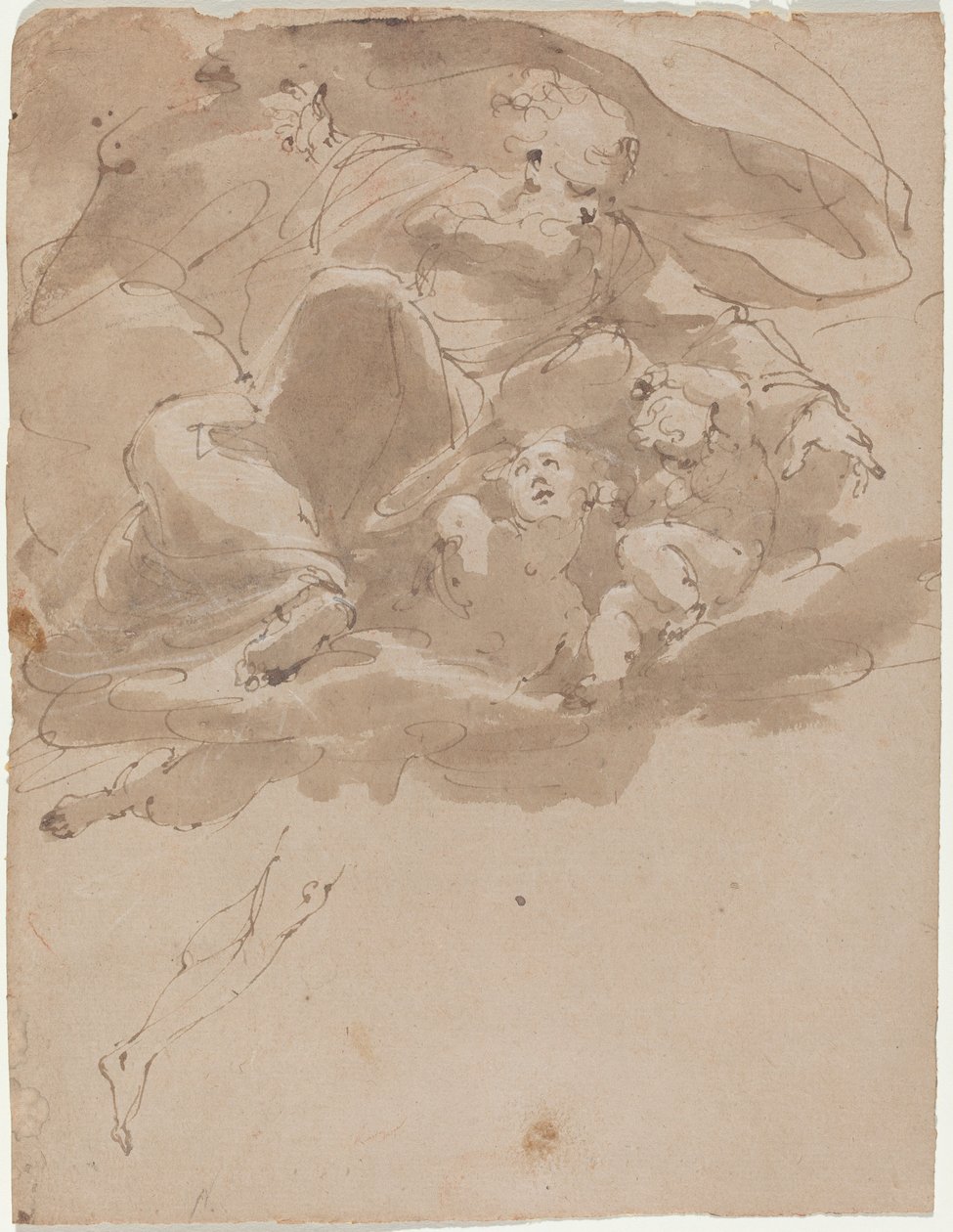 Melekler ile Baba Tanrı by Italian 17th Century
