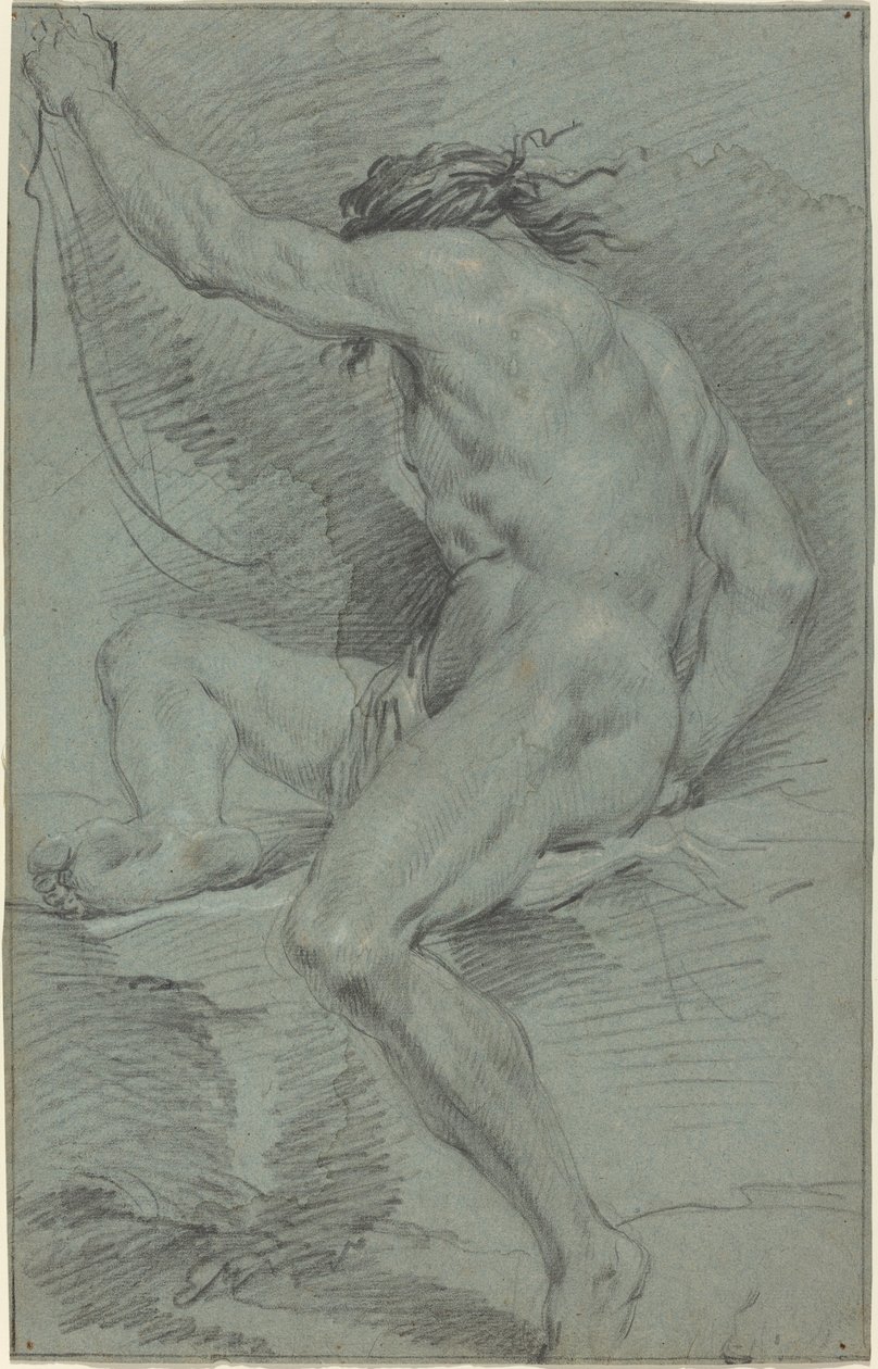 Çıplak Figür (akademik çalışma) by Italian 17th Century