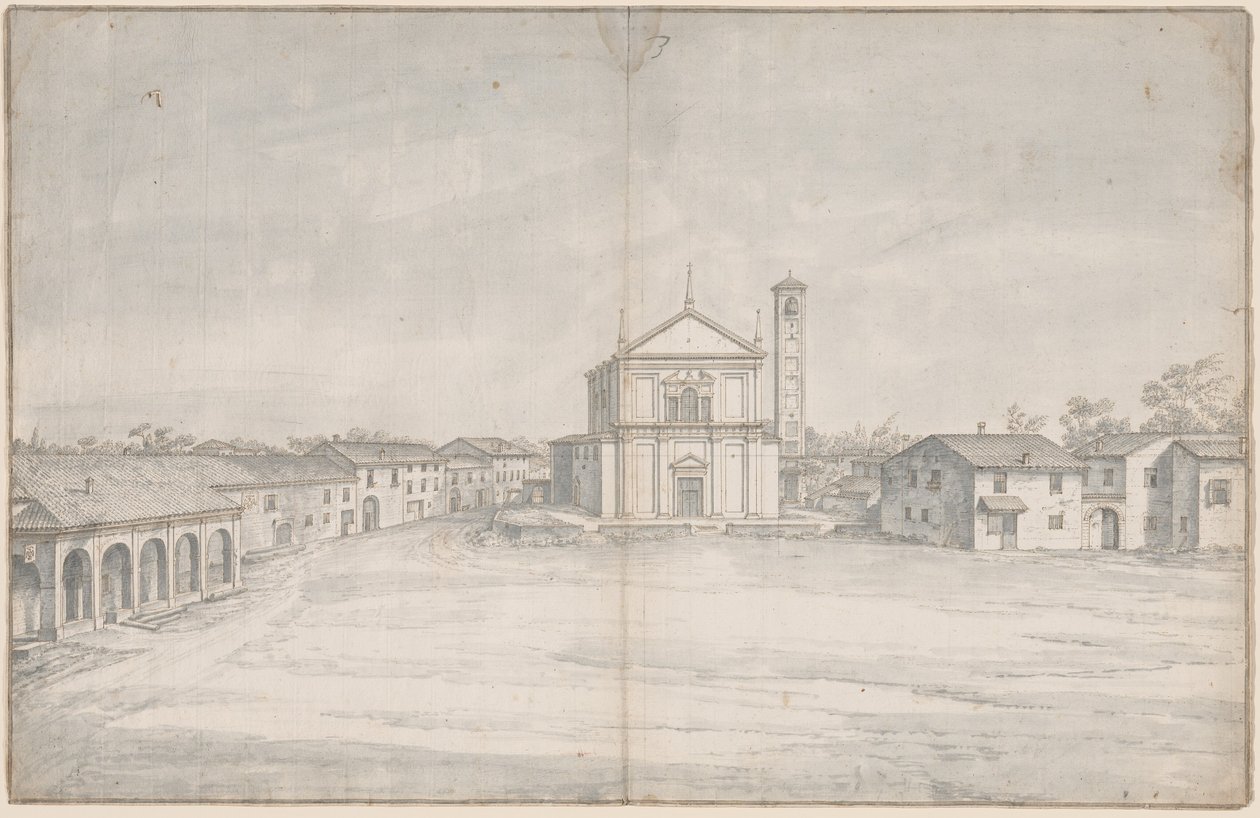 Kiliseli Bir Şehir Merkezi by Italian 18th Century