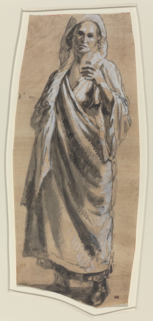 Ayakta Duran Bir Kadının Çalışması by Italian 18th Century