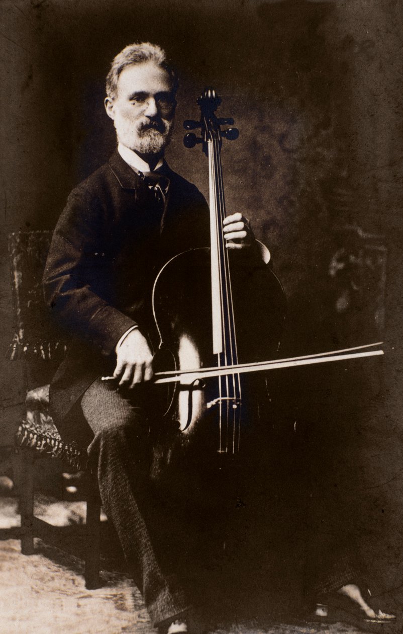 Alfredo Piatti (1822-1901) İtalyan besteci ve çellist portresi by Italian Photographer