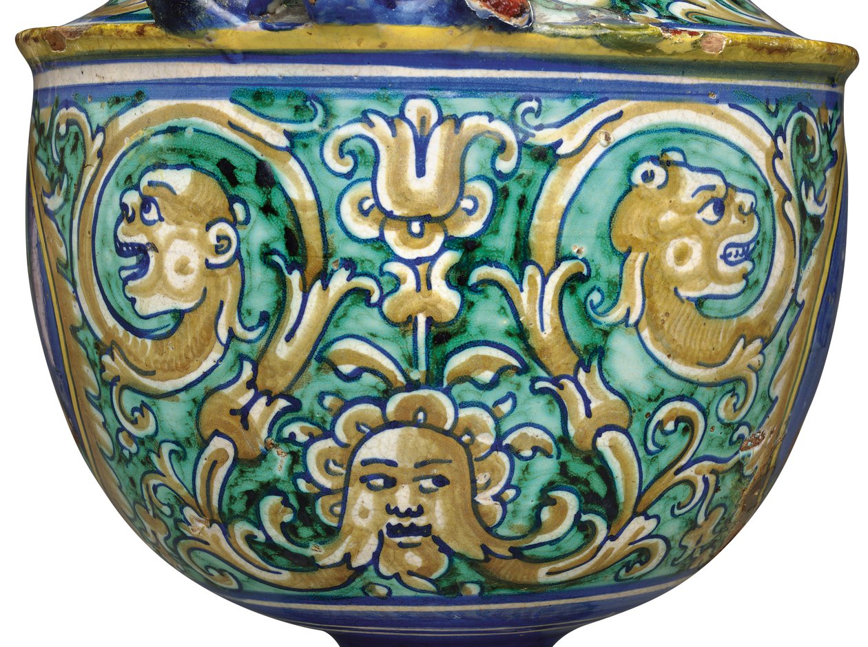 Bir Deruta maiolica iki kulplu vazo, c.1525-50 by Italian School
