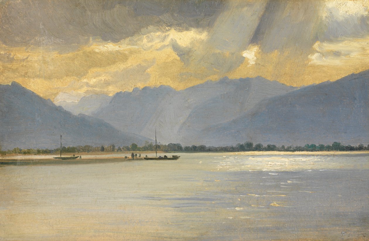 Bir Dağ Manzarası by Italian School