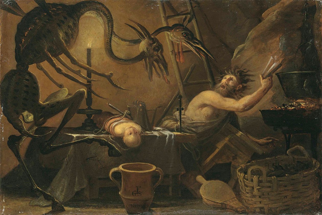 Bir Cadılık Sahnesi by Italian School