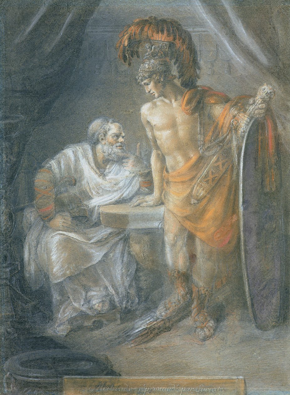 Alcibiades, Sokrates Tarafından Azarlandı, c.1780 by Italian School