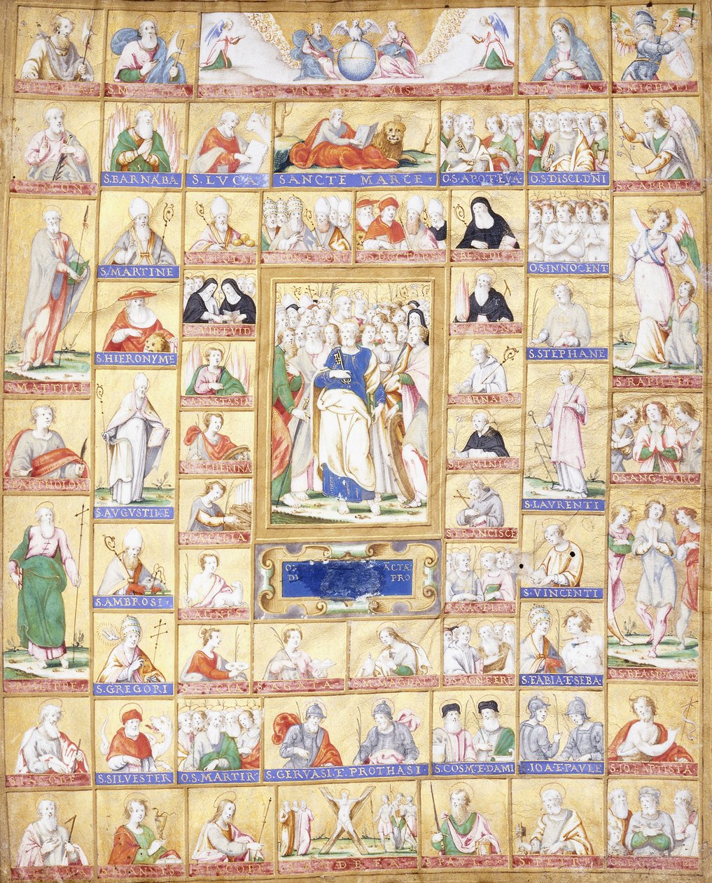 Merkezde Aziz Petrus ile Tüm Azizler, c.1560 by Italian School