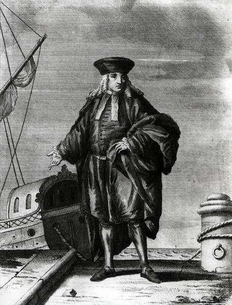 Venedik Arsenalinden bir Amiral (gravür) (s/b fotoğraf) by Italian School