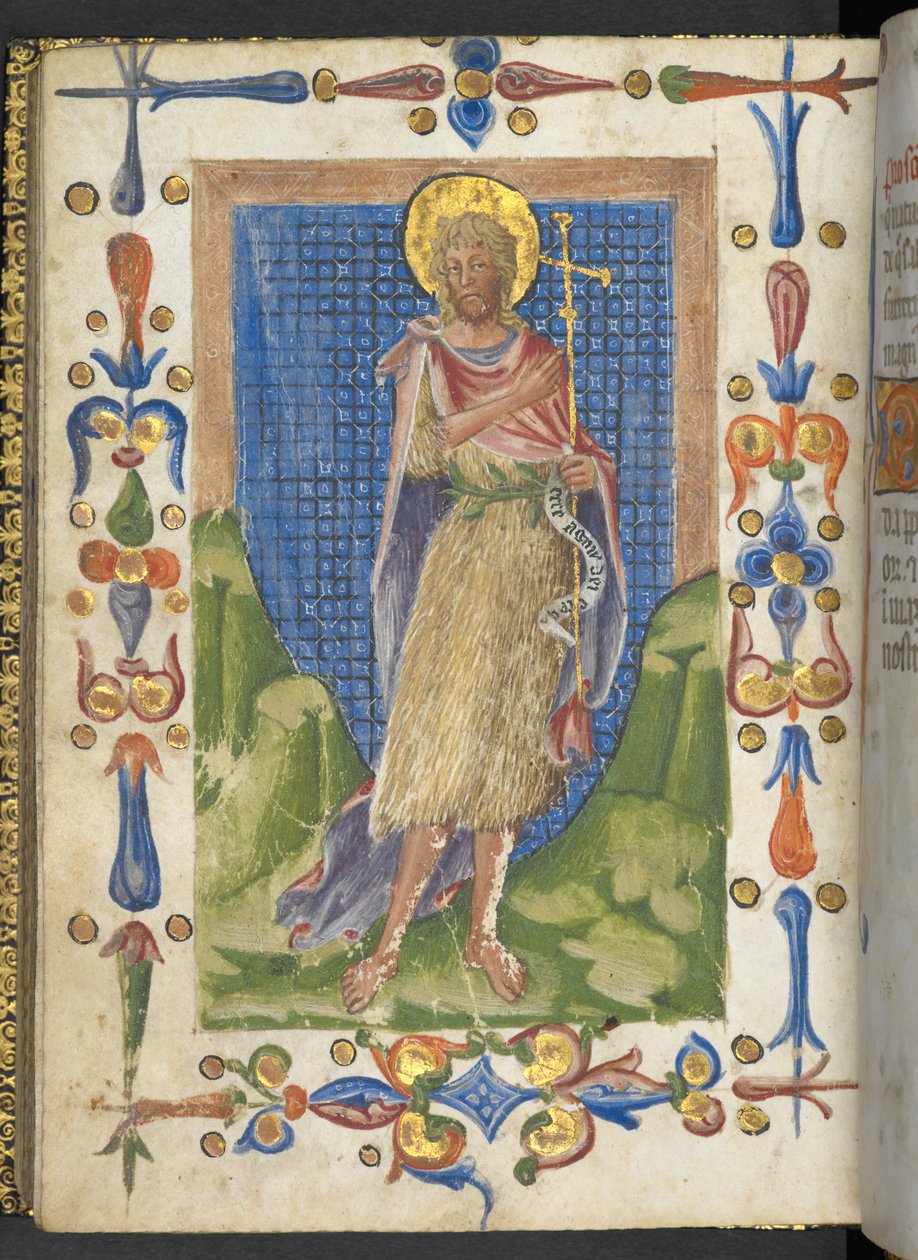 Calendarium'dan ışıklı bir sayfa, 15. yüzyılın başları (parşömen) by Italian School