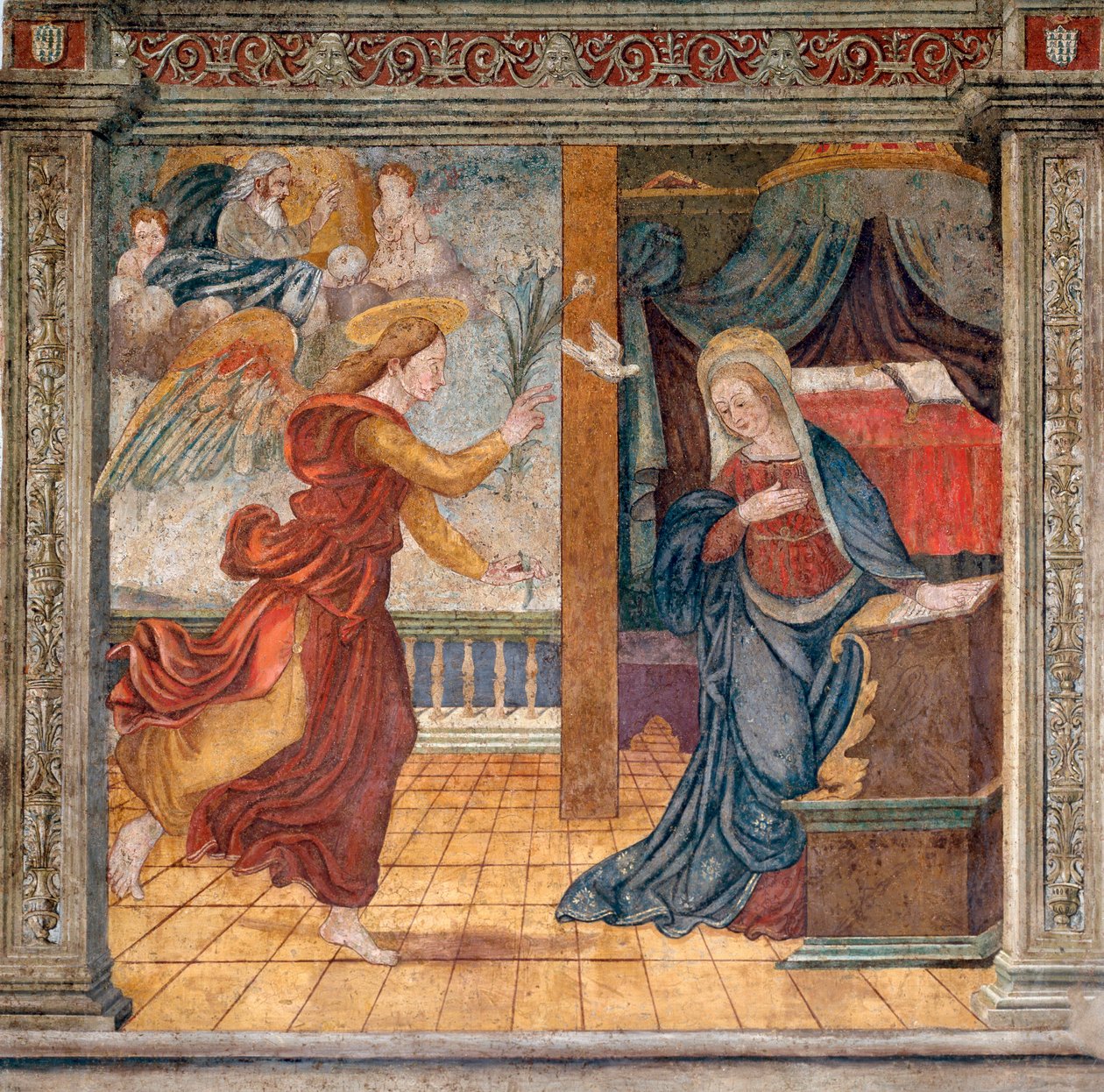 15. yüzyılın sonuna ait anonim fresk Camerino, Monastero di Santa Chiara by Italian School